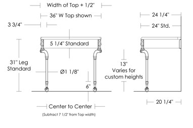 Skirted Lion Leg Base